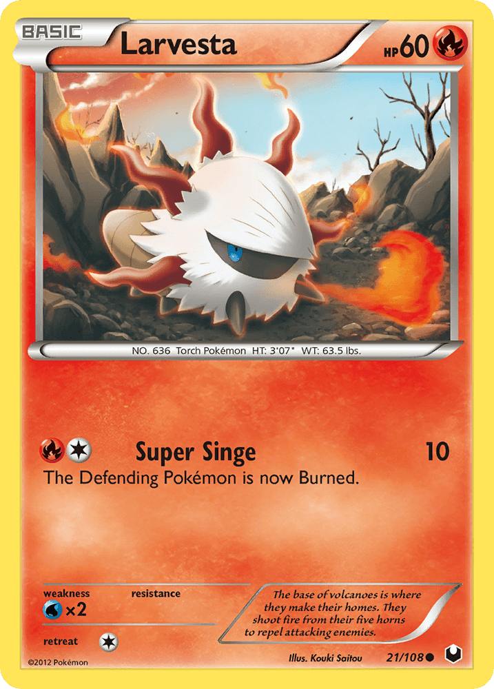 Larvesta (21/108) [Black & White: Dark Explorers] (Online Only)