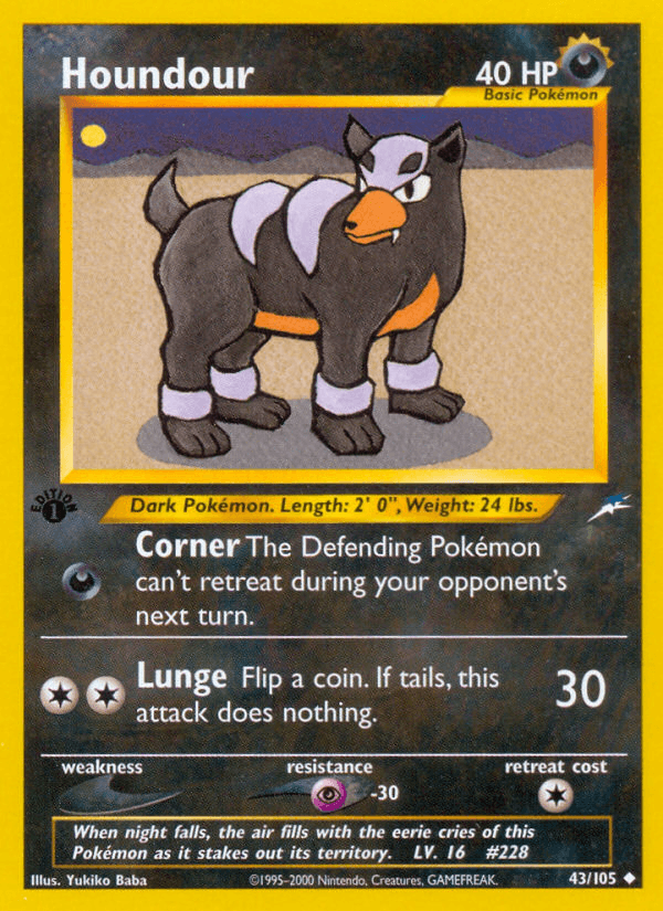 Houndour (43/105) [Neo Destiny 1st Edition] (Online Only)