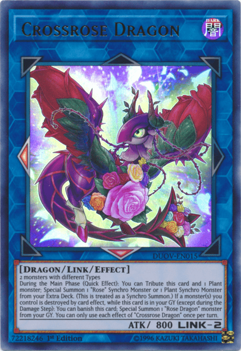 Crossrose Dragon [DUOV-EN015] Ultra Rare (ONLINE ORDER ONLY)