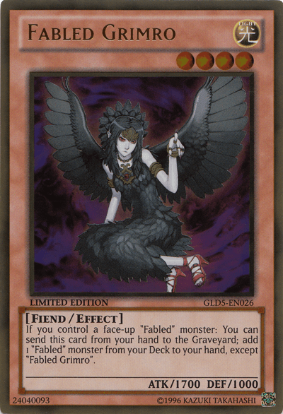 Fabled Grimro [GLD5-EN026] Gold Rare (ONLINE ORDER ONLY)