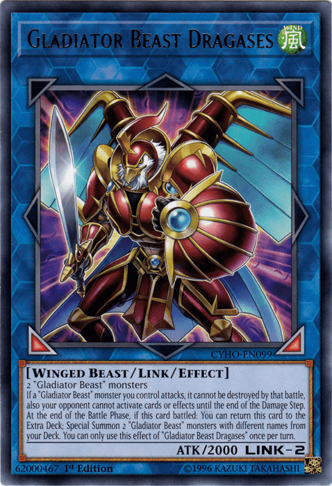 Gladiator Beast Dragases [CYHO-EN099] Rare (ONLINE ORDER ONLY)