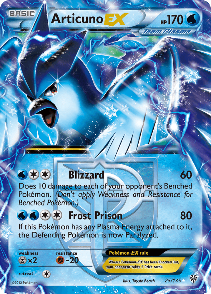 Articuno EX (25/135) [Black & White: Plasma Storm] (Online Only)