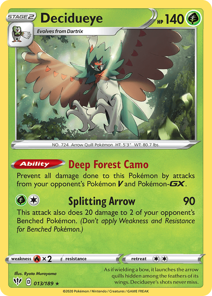 Decidueye (013/189) [Sword & Shield: Darkness Ablaze] (Online Only)