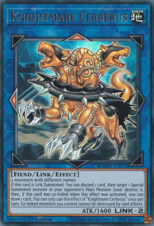 Knightmare Cerberus [MAMA-EN070] Ultra Rare (ONLINE ORDER ONLY)