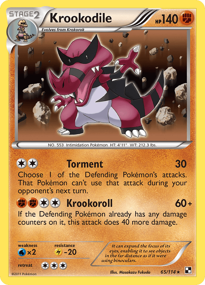 Krookodile (65/114) [Black & White: Base Set] (Online Only)