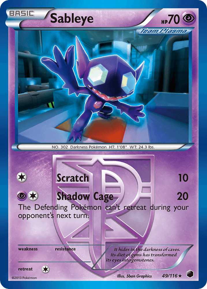 Sableye (49/116) [Black & White: Plasma Freeze] (Online Only)