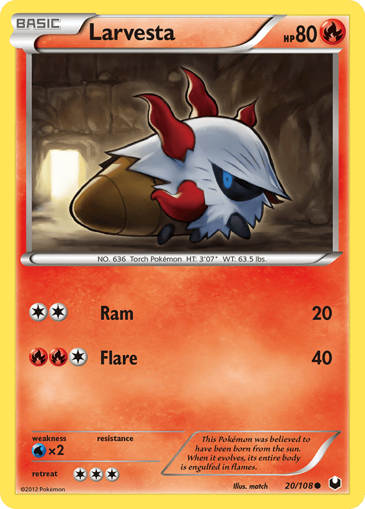 Larvesta (20/108) [Black & White: Dark Explorers] (Online Only)