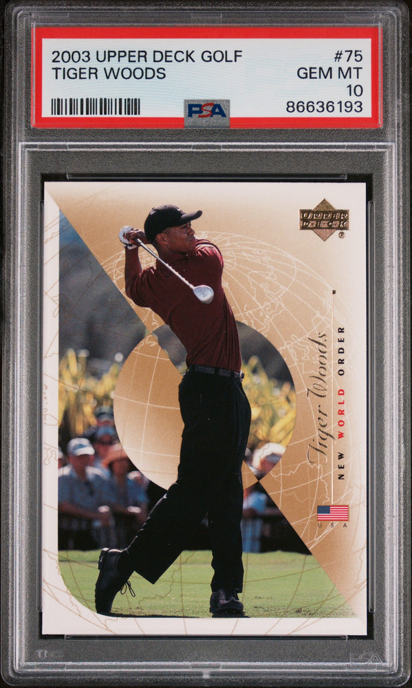 2003 UPPER DECK GOLF TIGER WOODS  #75 - PSA 10 (Online Order Only)
