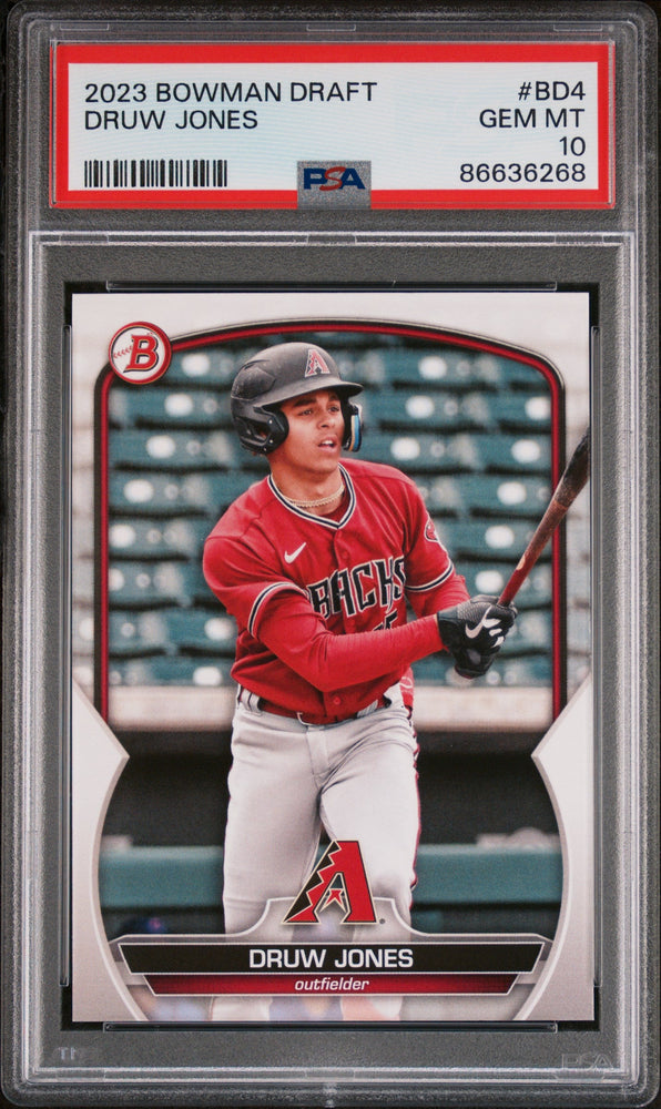 2023 BOWMAN DRAFT DRUW JONES  #BD4 - PSA 10 ROOKIE CARD (Online Order Only)