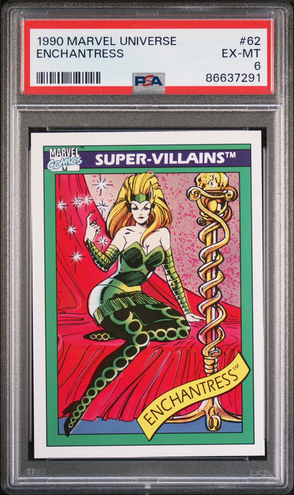 1990 MARVEL UNIVERSE ENCHANTRESS  #62 - PSA 6 (Online Order Only)