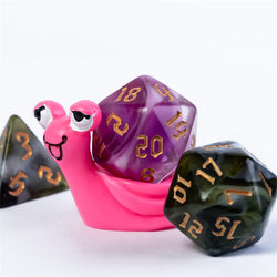 Pink Snail d20 Stand: Small Plastic Novelty Item for Dice Lovers Desks (Online Only)