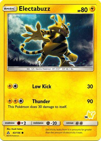 Electabuzz (43/156) (Pikachu Stamp #58) [Battle Academy 2020] (Online Only)