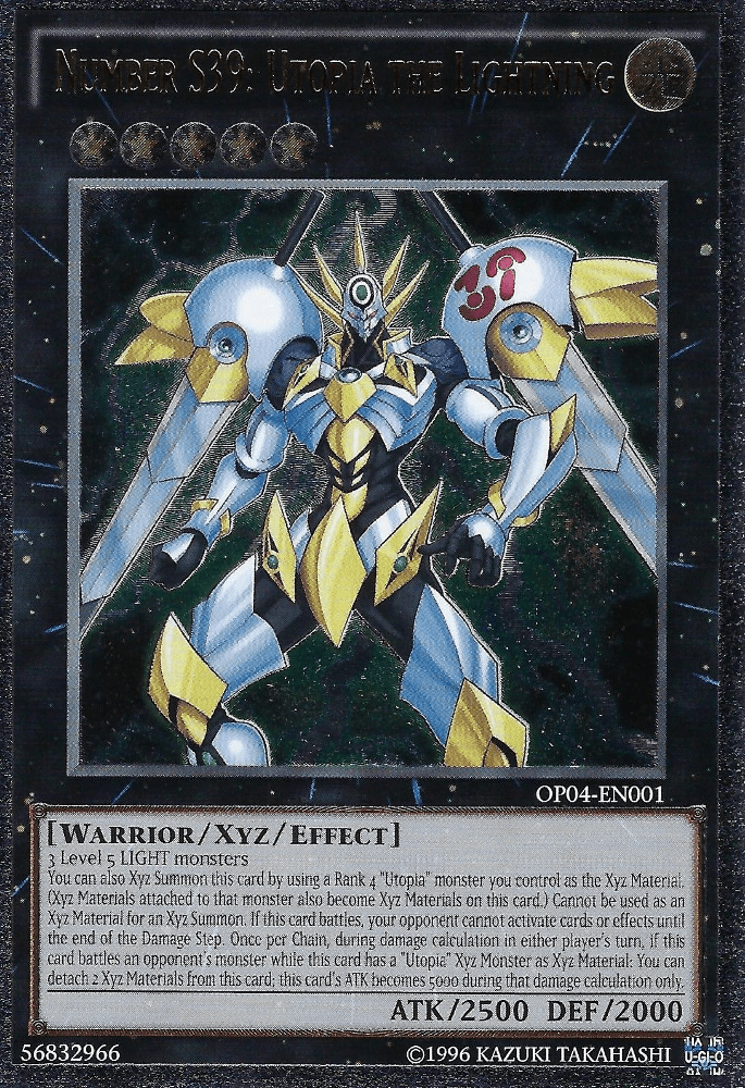 Number S39: Utopia the Lightning [OP04-EN001] Ultimate Rare (ONLINE ORDER ONLY)