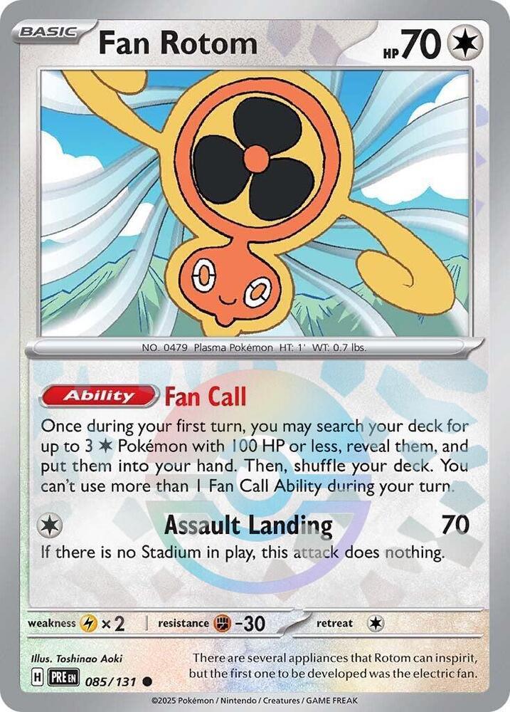 Fan Rotom (085/131) (Poke Ball Pattern) [Scarlet & Violet: Prismatic Evolutions] (Online Only)