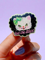 Eat The Rich Anarchy Kitty Acrylic Pin (Online Order Only)
