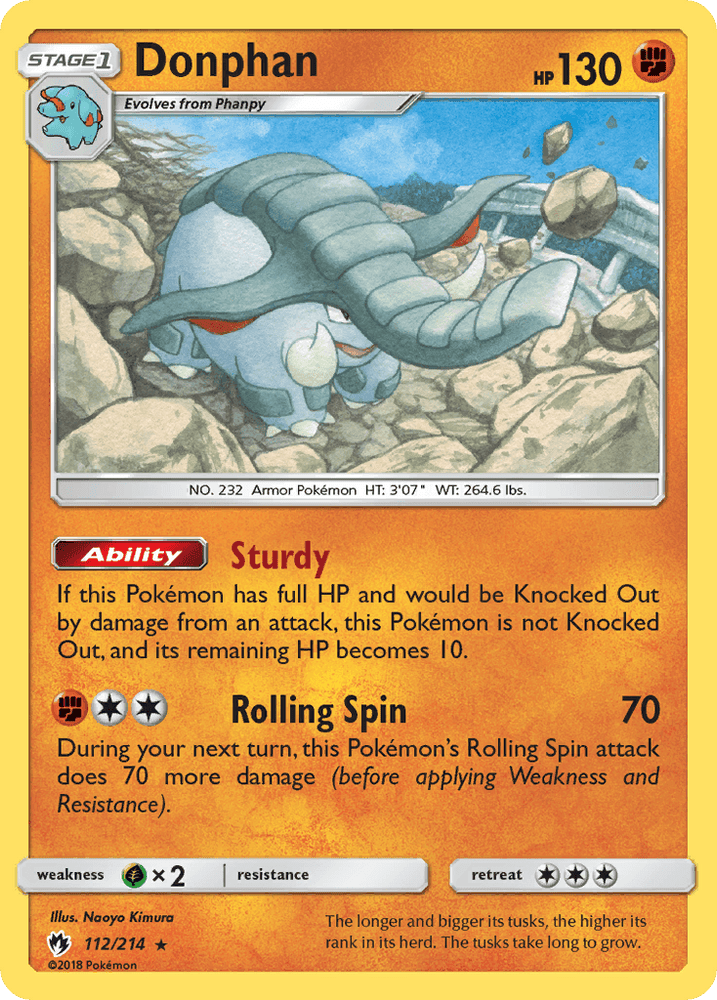 Donphan (112/214) [Sun & Moon: Lost Thunder] (Online Only)