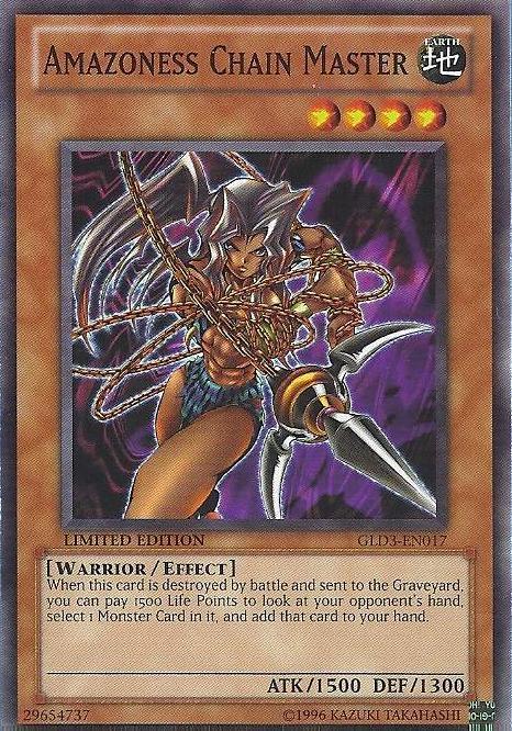 Amazoness Chain Master [GLD3-EN017] Common (ONLINE ORDER ONLY)