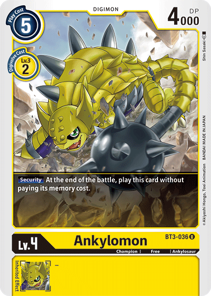 Ankylomon [BT3-036] [Release Special Booster Ver.1.5] (ONLINE ORDER ONLY)