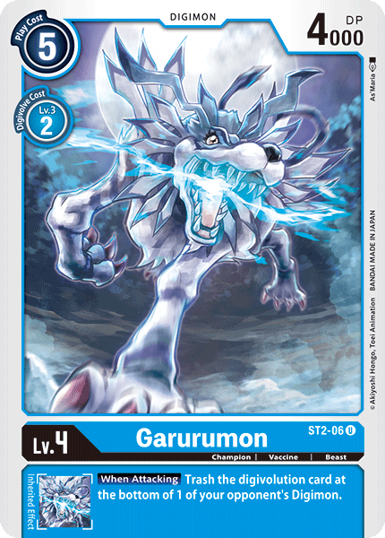 Garurumon [ST2-06] [Starter Deck: Cocytus Blue Promos] (ONLINE ORDER ONLY)