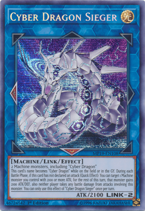 Cyber Dragon Sieger [MP19-EN108] Prismatic Secret Rare (ONLINE ORDER ONLY)