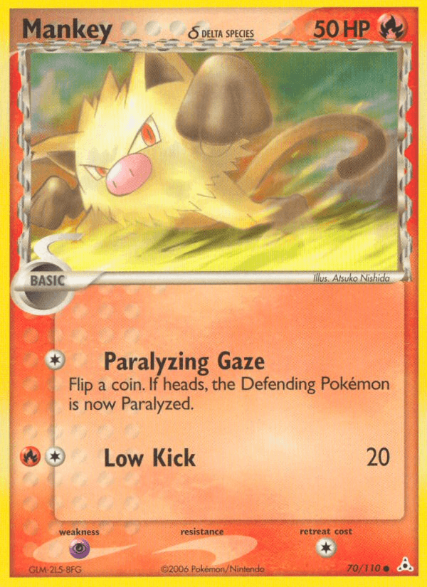 Mankey (70/110) (Delta Species) [EX: Holon Phantoms] (Online Only)