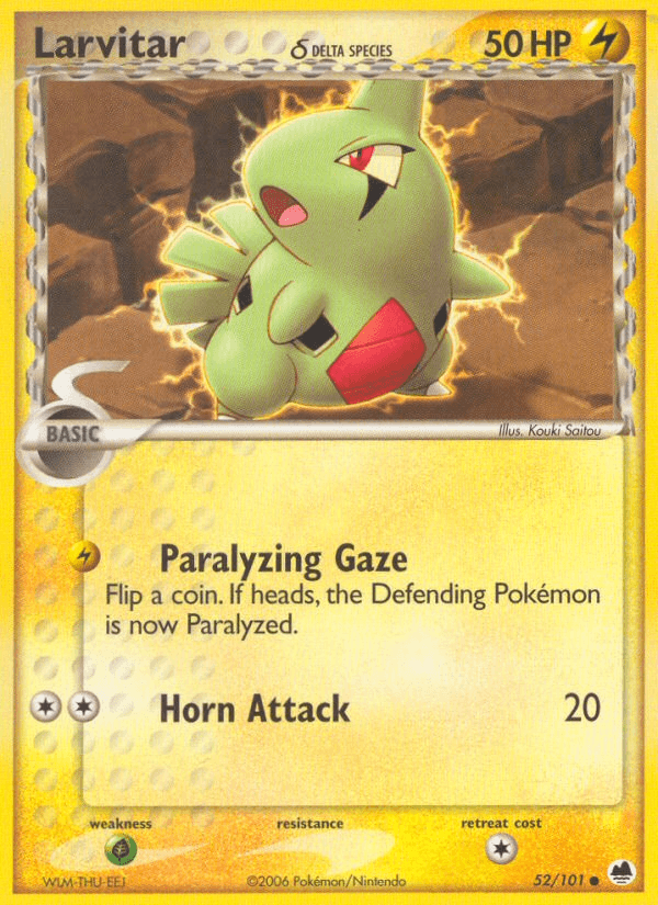 Larvitar (52/101) (Delta Species) [EX: Dragon Frontiers] (Online Only)
