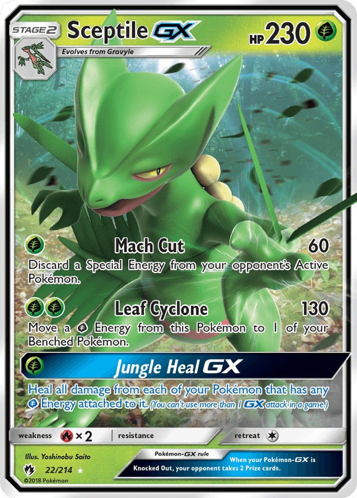Sceptile GX (22/214) [Sun & Moon: Lost Thunder] (Online Only)
