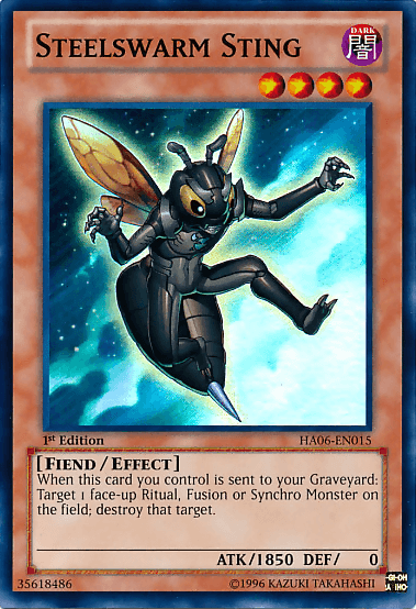 Steelswarm Sting [HA06-EN015] Super Rare (ONLINE ORDER ONLY)