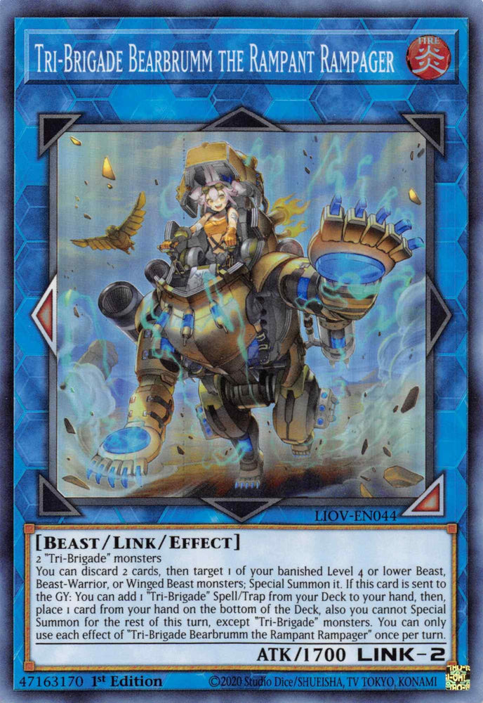 Tri-Brigade Bearbrumm the Rampant Rampager [LIOV-EN044] Super Rare (ONLINE ORDER ONLY)