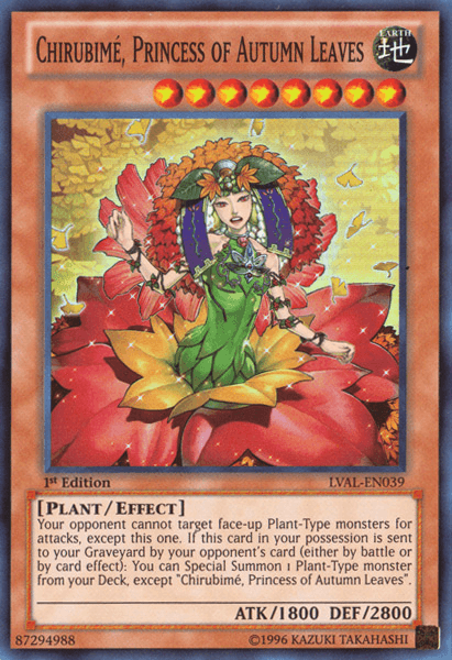 Chirubime, Princess of Autumn Leaves [LVAL-EN039] Super Rare (ONLINE ORDER ONLY)