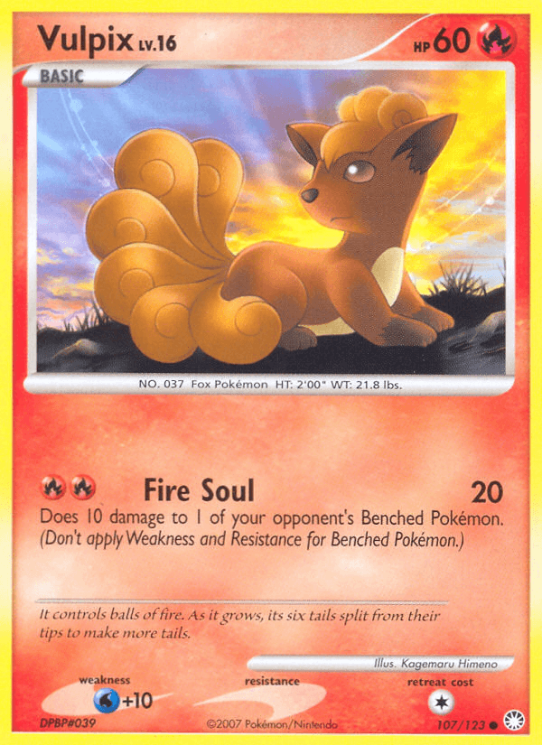 Vulpix (107/123) [Diamond & Pearl: Mysterious Treasures] (Online Only)