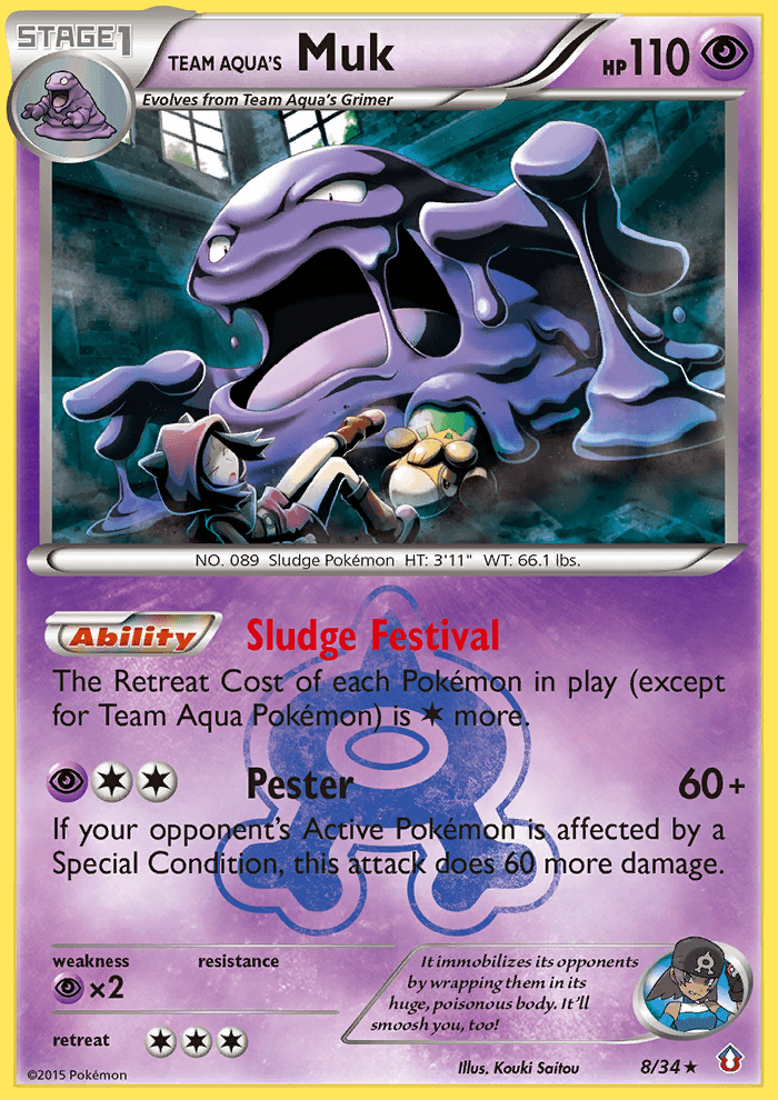 Team Aqua's Muk (8/34) [XY: Double Crisis] (Online Only)