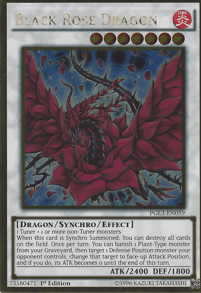 Black Rose Dragon [PGL3-EN059] Gold Rare (ONLINE ORDER ONLY)