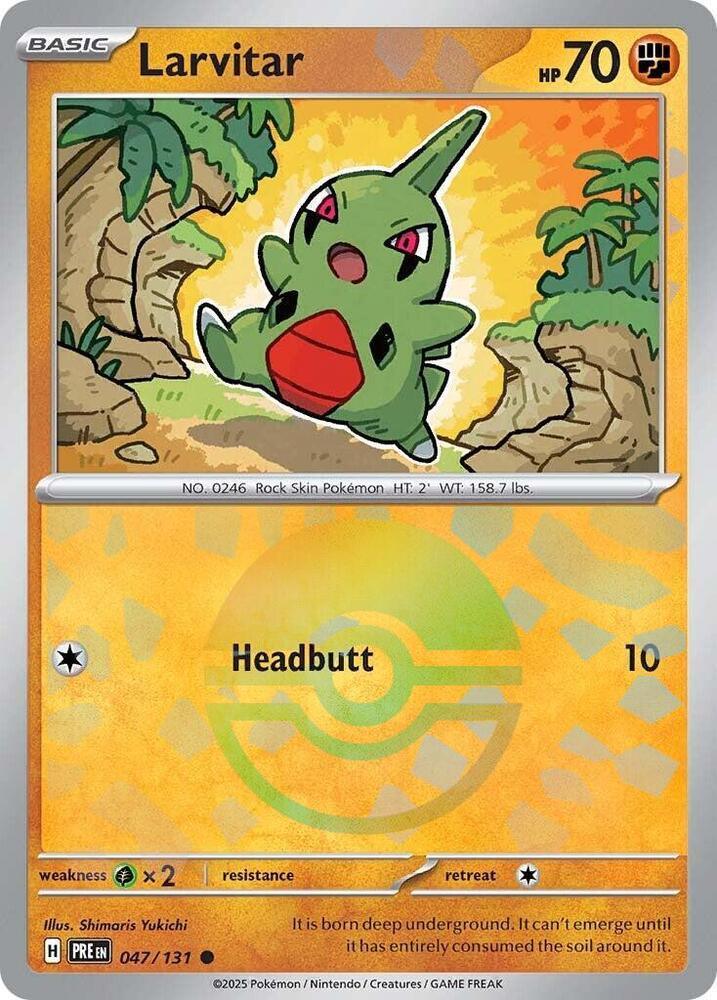 Larvitar (047/131) (Poke Ball Pattern) [Scarlet & Violet: Prismatic Evolutions] (Online Only)