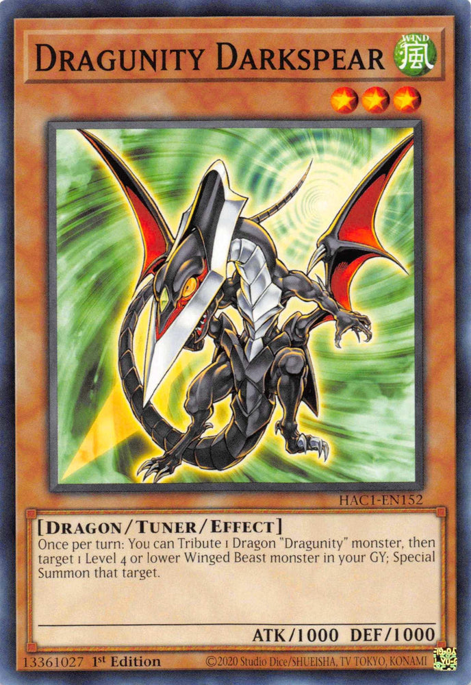 Dragunity Darkspear [HAC1-EN152] Common (ONLINE ORDER ONLY)