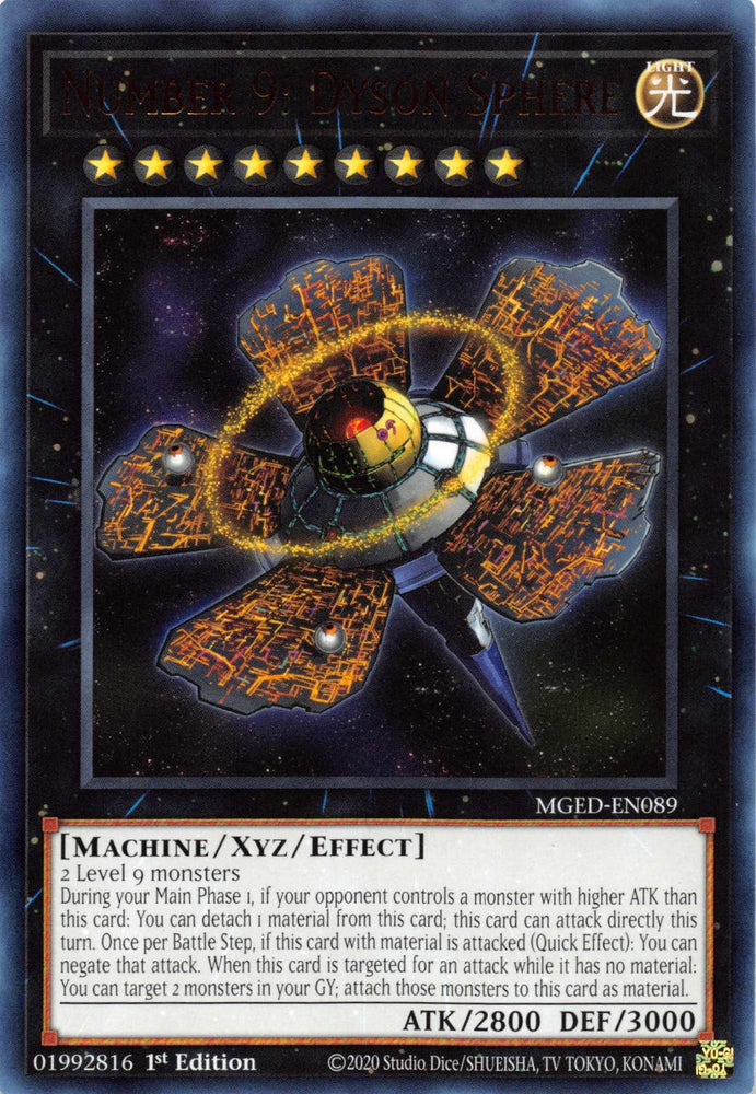 Number 9: Dyson Sphere [MGED-EN089] Rare (ONLINE ORDER ONLY)