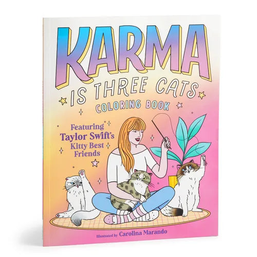 Karma Is Three Cats Coloring Book - Paperback (ONLINE ORDER ONLY)