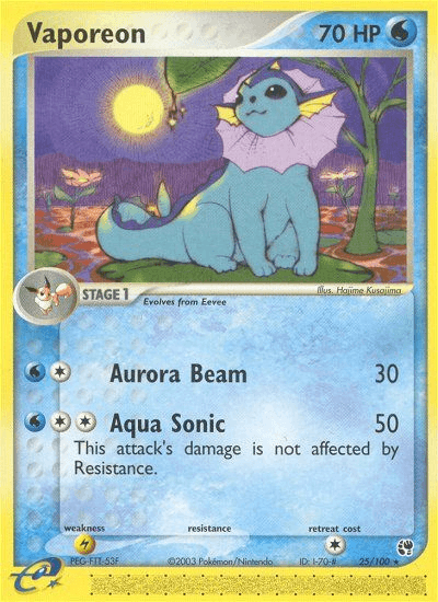 Vaporeon (25/100) [EX: Sandstorm] (Online Only)