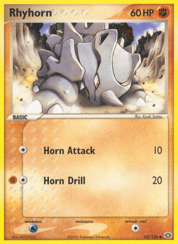 Rhyhorn (62/106) [EX: Emerald] (Online Only)