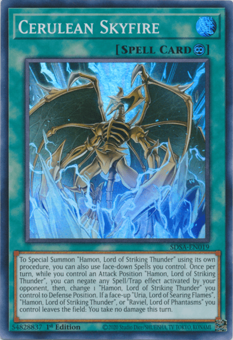 Cerulean Skyfire [SDSA-EN019] Super Rare (ONLINE ORDER ONLY)