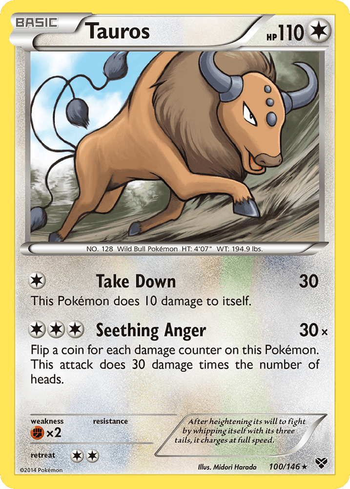 Tauros (100/146) [XY: Base Set] (Online Only)