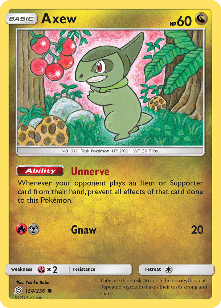 Axew (154/236) [Sun & Moon: Unified Minds] (Online Only)