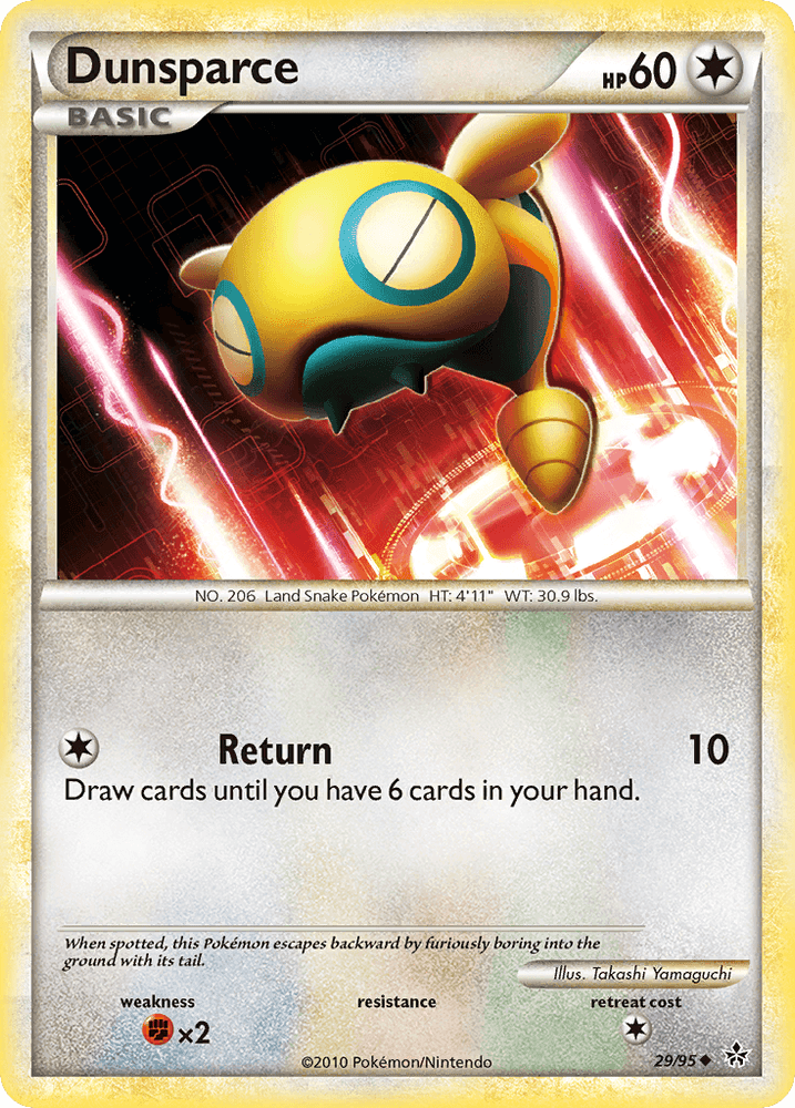 Dunsparce (29/95) [HeartGold & SoulSilver: Unleashed] (Online Only)