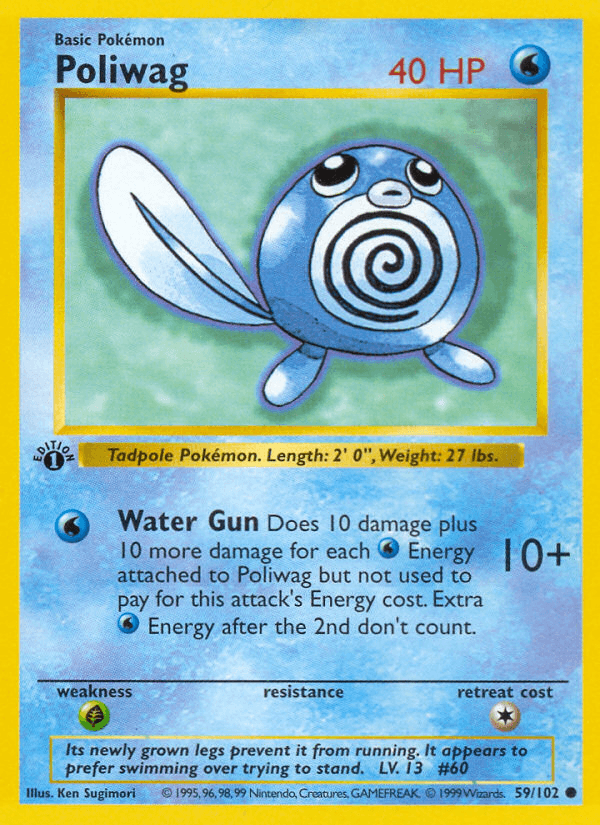 Poliwag (59/102) (Shadowless) [Base Set 1st Edition] (Online Only)