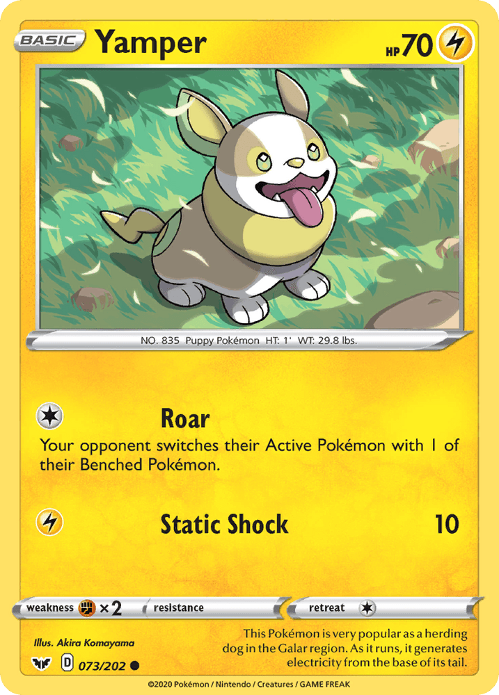 Yamper (073/202) [Sword & Shield: Base Set] (Online Only)