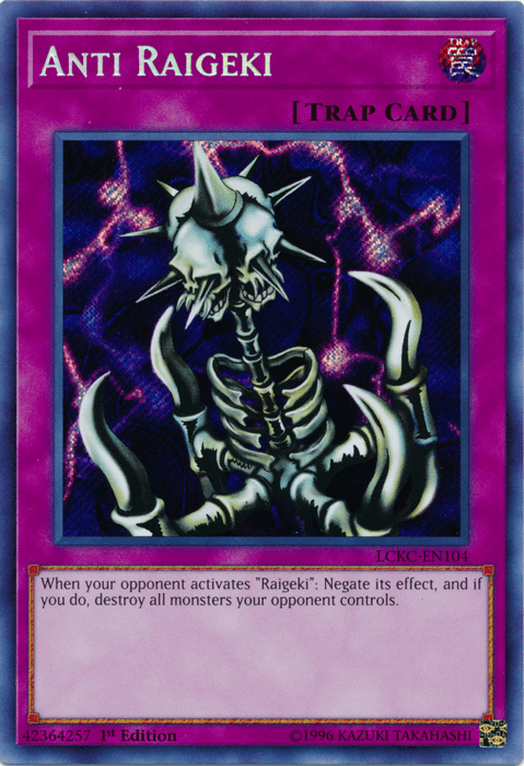 Anti Raigeki [LCKC-EN104] Secret Rare (ONLINE ORDER ONLY)