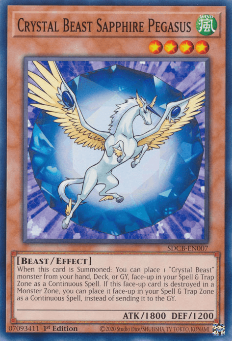Crystal Beast Sapphire Pegasus [SDCB-EN007] Common (ONLINE ORDER ONLY)