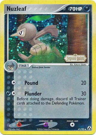 Nuzleaf (41/92) (Stamped) [EX: Legend Maker] (Online Only)