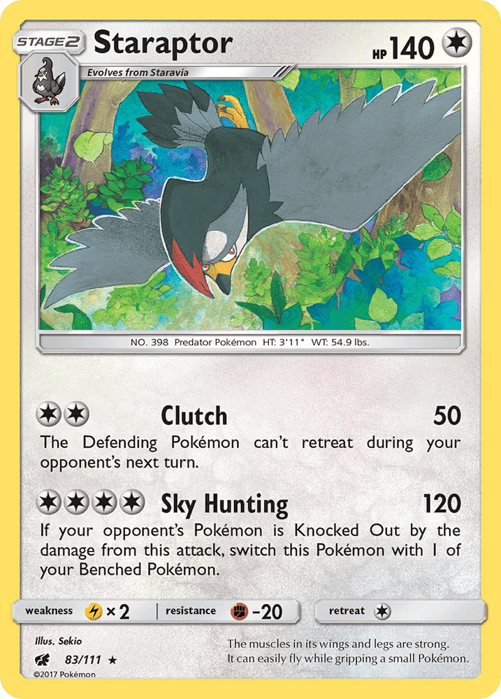 Staraptor (83/111) [Sun & Moon: Crimson Invasion] (Online Only)
