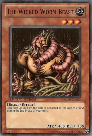 The Wicked Worm Beast [GLD4-EN003] Common (ONLINE ORDER ONLY)